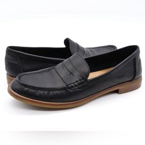 Sperry Penny Loafer Black Leather Size 7